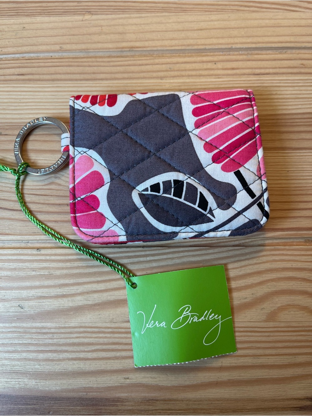 Vera Bradley Campus Double ID Card Holder Cherry Blossom NWT Wallet